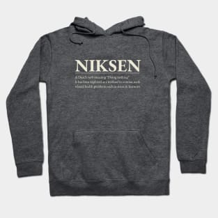 Niksen -The art of doing nothing - Simple cream text design Hoodie